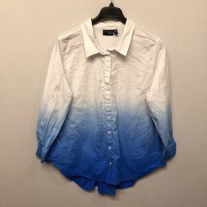 Attitudes by Renee Women Blouse Top Button Shirt Size 2X Cotton Blend B313 -8